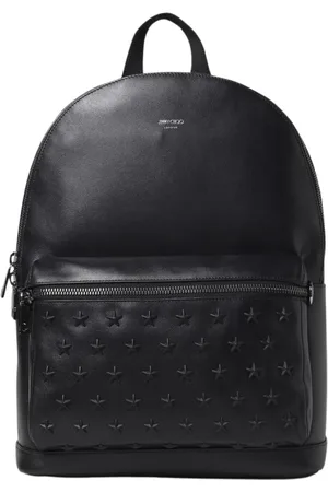 Jimmy Choo Tassen, Heren, Zwart, ONE Size, Leer, Premium Leren Sterrenrugzak