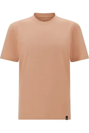 Boggi Milano Tops, Heren, Oranje, 2Xl, Katoen, T-shirt van stretch Supima-katoen