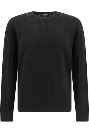 Dolce & Gabbana Sweatshirts & Hoodies, Heren, Zwart, S, Zijden Jacquard Sweater