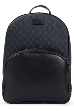 Gucci Tassen, Heren, Zwart, ONE Size, Leer, Zwarte Bucket Bag & Rugzak