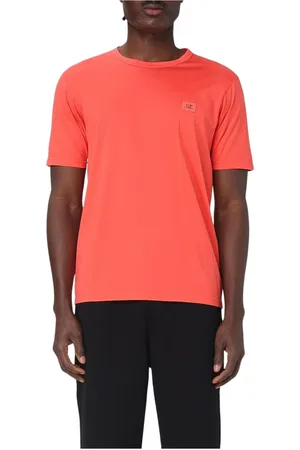 C.P. Company Tops, Heren, Rood, XL, Katoen, Veelzijdige Grijze Sweatshirt Korte Mouw