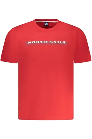 North Sails Tops, Heren, Rood, 2Xl, Katoen, Rood Katoenen T-shirt voor Mannen