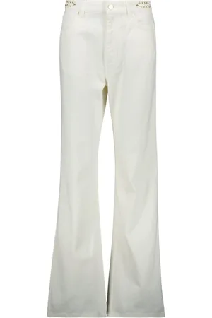 Paco rabanne Jeans, Dames, Wit, W27, Katoen, 1969 Signature Straight Cut Jeans