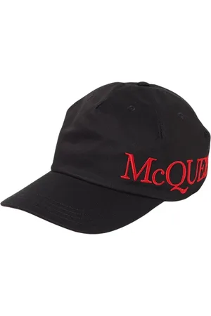 Alexander McQueen Accessoires, Heren, Zwart, L, Katoen, Luxe Baseballpet Borduurwerk