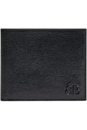 Balenciaga Accessoires, Heren, Zwart, ONE Size, Leer, Zwarte Leren Billfold Portemonnee