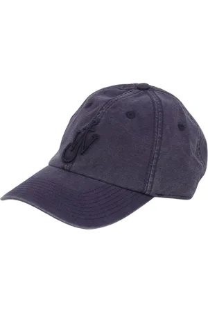 J.W.Anderson Accessoires, Heren, Blauw, ONE Size, Katoen, Navy Baseball Cap Cotton Hat