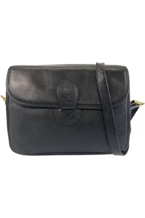 Saint Laurent Pre-owned, Dames, Zwart, ONE Size, Leer, Pre-owned Leather crossbody-bags