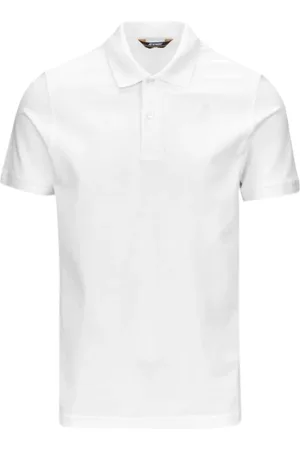 K-Way Tops, Heren, Wit, XL, Katoen, Heren Logo Polo Shirt Wit