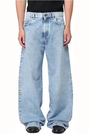 VERSACE Jeans, Heren, Blauw, W32, Katoen, Klassieke Blauwe Relaxte Jeans