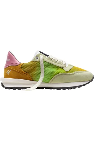 Hidnander Schoenen, Dames, Groen, 36 EU, Tenkei Sport Groen Geel/Roze