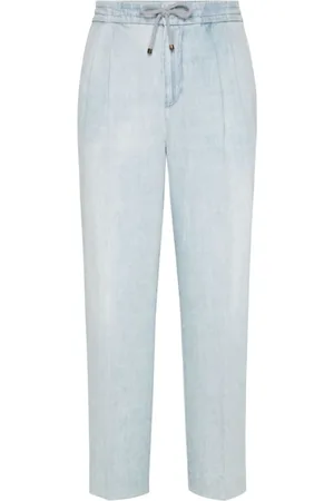 Brunello Cucinelli Broeken, Heren, Blauw, S, Denim, Stijlvolle Denim Jeans