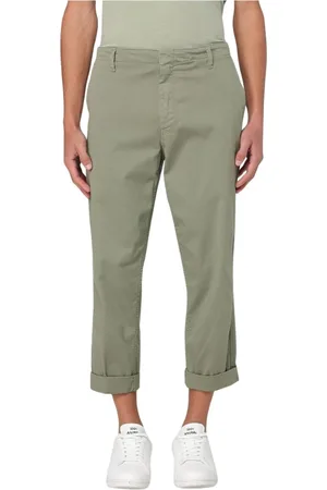 Dondup Broeken, Heren, Groen, W29, Katoen, Sand Relaxed Fit Chinos