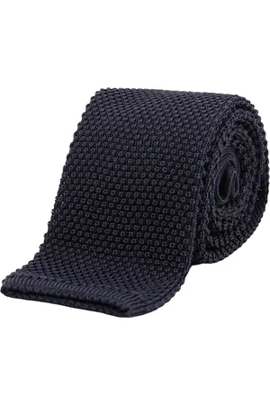Brunello Cucinelli Accessoires, Heren, Blauw, ONE Size, Zijden gebreide stropdas