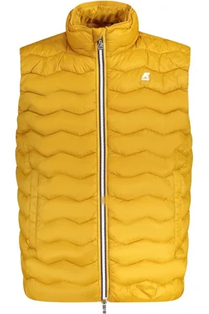 K-Way Jassen, Heren, Geel, L, Gele Lichtgewicht Polyamide Jas voor Mannen