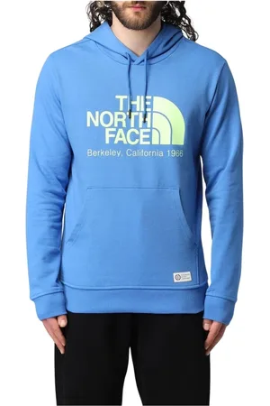 The North Face Sweatshirts & Hoodies, Heren, Blauw, S, Katoen, Turquoise Pullover Hoodie voor Mannen
