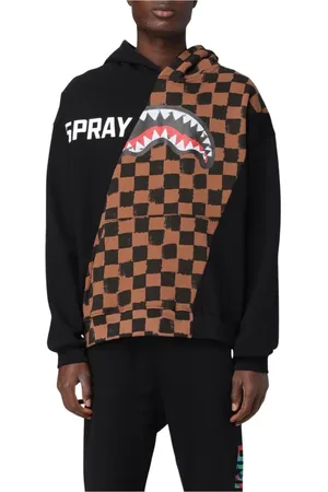 Sprayground Sweatshirts & Hoodies, Heren, Bruin, M, Katoen, Bruine Colorblock Hoodie