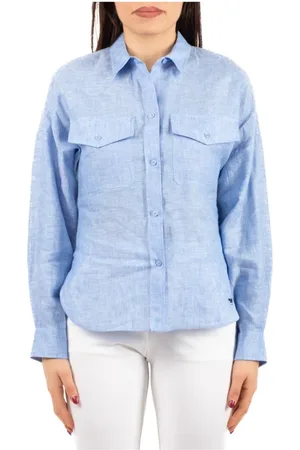 Max Mara Blouses & Shirts, Dames, Blauw, L, Overhemd