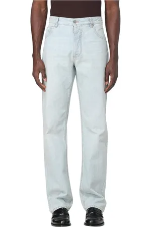 Bottega Veneta Jeans, Heren, Blauw, S, Katoen, Lichtblauwe Straight Leg Jeans