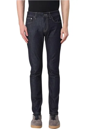 PT Torino Jeans, Heren, Blauw, W36, Katoen, Donkere Wassing Slim Fit Jeans