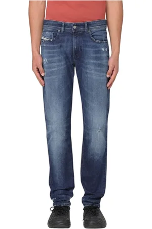 Diesel Jeans, Heren, Blauw, W34, Katoen, Moderne Straight Jeans