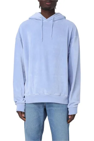 MARTINE ROSE Sweatshirts & Hoodies, Heren, Blauw, M, Katoen, Blauwe Terry Cloth Hoodie