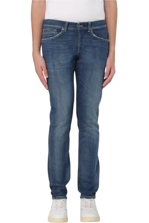 Dondup Jeans, Heren, Blauw, W29, Katoen, Blauwe Slim Fit Jeans voor Mannen