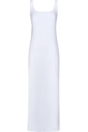 FISICO Kleedjes, Dames, Wit, M, Elegante Witte Jurk met Zijsplit