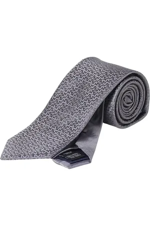 Michael Kors Accessoires, Heren, Wit, ONE Size, Elegante Jacquard Patroon Zijden Stropdas