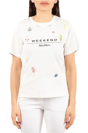 Max Mara Tops, Dames, Wit, M, Casual T-shirt