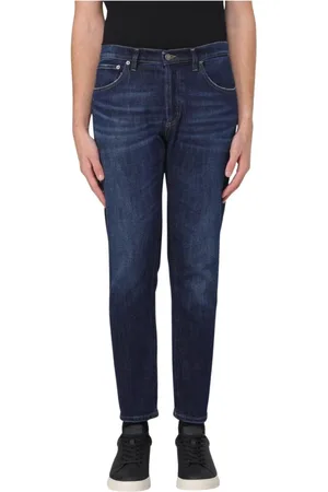 Dondup Jeans, Heren, Blauw, W34, Blauwe Straight Leg Jeans