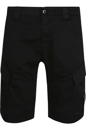 C.P. Company Korte broeken, Heren, Zwart, M, Katoen, Zwarte Cargo Shorts Regular Fit