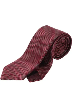 Emporio Armani Accessoires, Heren, Rood, ONE Size, Geometrisch Patroon Stropdas