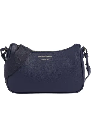 Emporio Armani Tassen, Dames, Blauw, ONE Size, Leer, Donkerblauwe Crossbodytas van Kunstleer