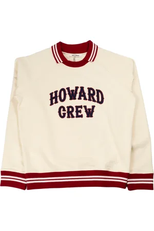 WALES BONNER Tops, Heren, Wit, M, Roeien Ploeg Ivoor/Rood Sweatshirt