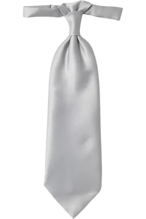 corneliani Accessoires, Heren, Grijs, ONE Size, Polyester, Stijlvolle Zilveren Stropdas