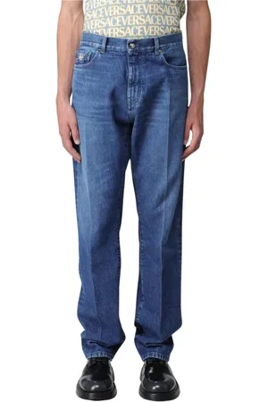 VERSACE Jeans, Heren, Blauw, W31, Denim, Blauwe Denim Relaxed Fit Jeans