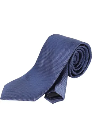 Michael Kors Accessoires, Heren, Blauw, ONE Size, Blauwe Zijden Stropdas