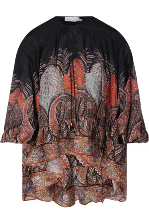 ZIMMERMANN Blouses & Shirts, Dames, Veelkleurig, M, Paisley Ruffle Blouse