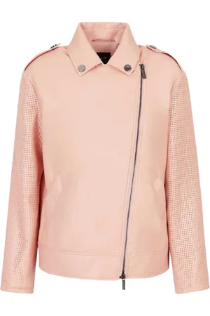 Armani Exchange Jassen, Dames, Roze, S, Roze Bikerjack voor vrouwen