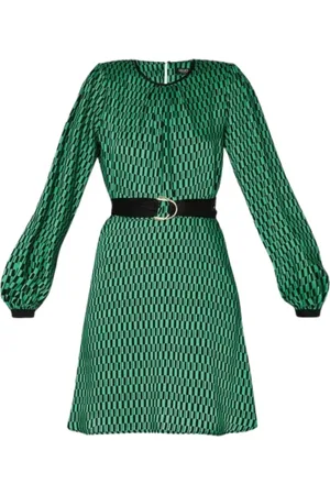 Liu Jo Kleedjes, Dames, Groen, 2Xs, Polyester, Groene Klassieke Jurk