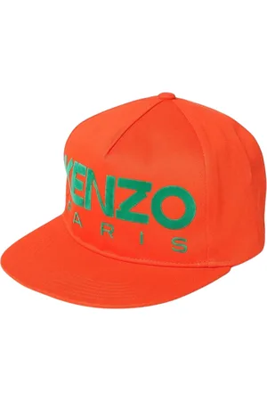 Kenzo Accessoires, Heren, Oranje, ONE Size, Katoen, Oranje Logo Baseballpet Stijlvol Accessoire