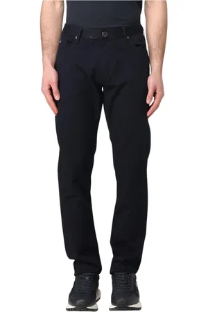 Emporio Armani Jeans, Heren, Blauw, W33, Katoen, Beige Straight Leg Jeans voor Mannen