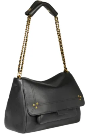 JÉRÔME DREYFUSS Tassen, Dames, Zwart, ONE Size, Schouder- en leren tas met ketting