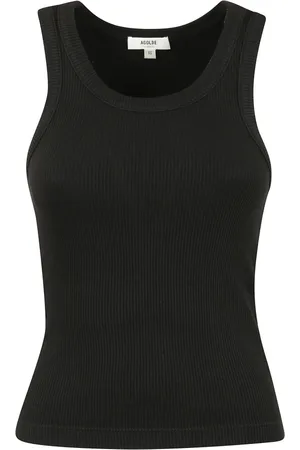 AGOLDE Tops, Dames, Zwart, M, Katoen, Poppy Tank Top van katoen