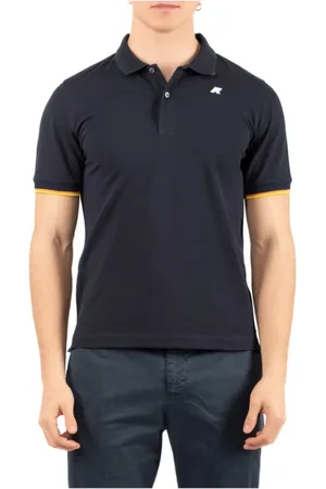 K-Way Tops, Heren, Blauw, M, Stijlvolle Polo Jas voor Mannen