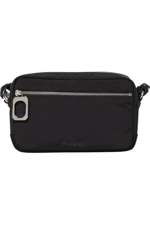 J.W.Anderson Tassen, Heren, Zwart, ONE Size, Nylon, Zwarte Nylon Crossbody Tas Rits
