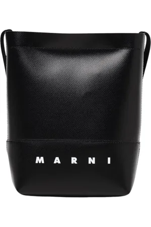 Marni Tassen, Heren, Zwart, ONE Size, Stijlvolle Zwarte Schoudertas