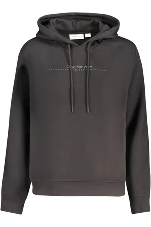 Calvin Klein Sweatshirts & Hoodies, Dames, Zwart, XL, Katoen, Zwarte Katoenen Trui