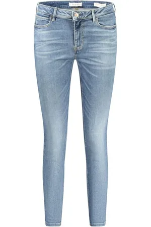Guess Jeans, Dames, Blauw, W31, Katoen, Blauwe Skinny High Washed Jeans
