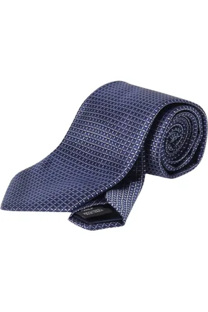 Michael Kors Accessoires, Heren, Blauw, ONE Size, Blauwe Geometrisch Patroon Stropdas